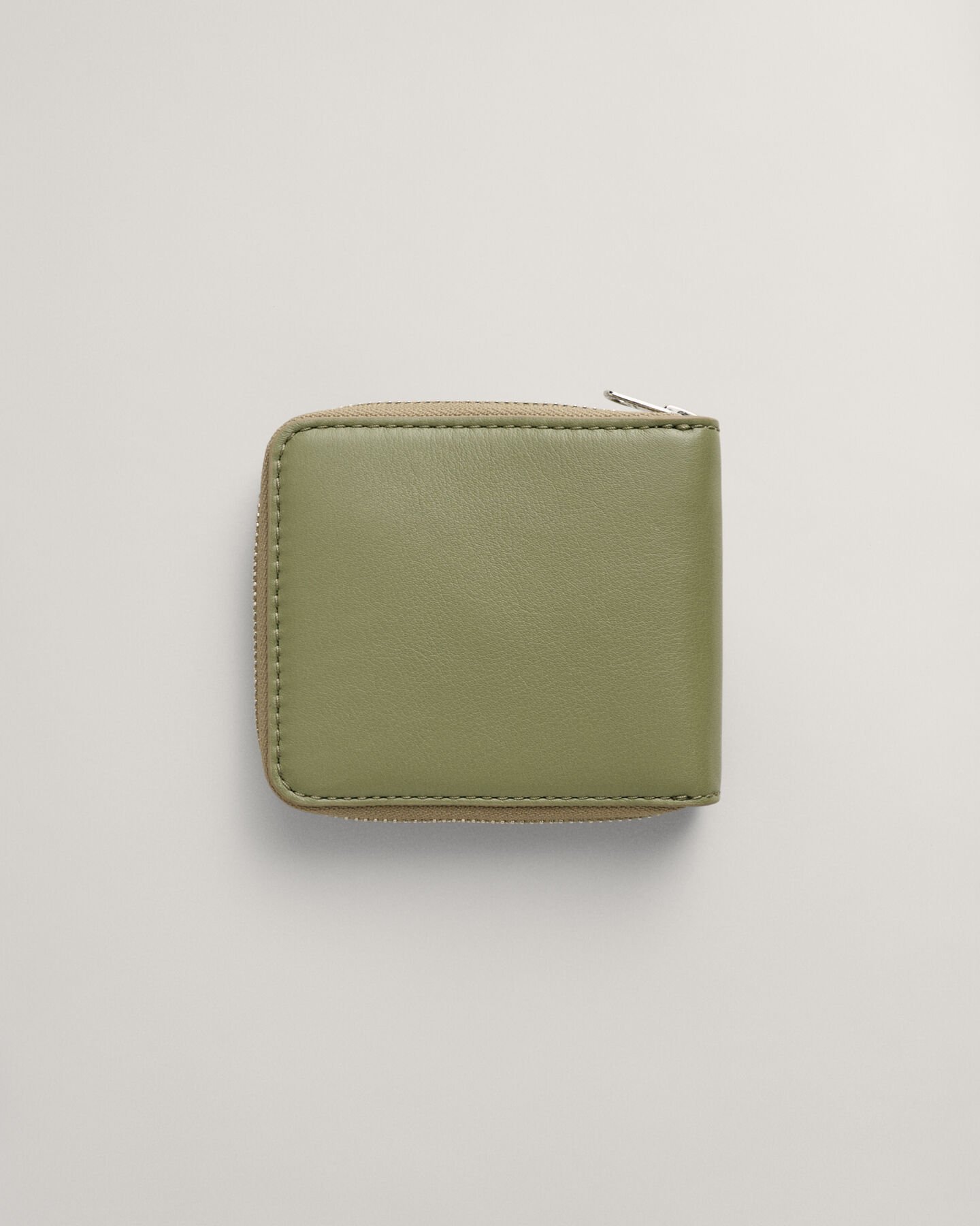 Læderpung med lynlås