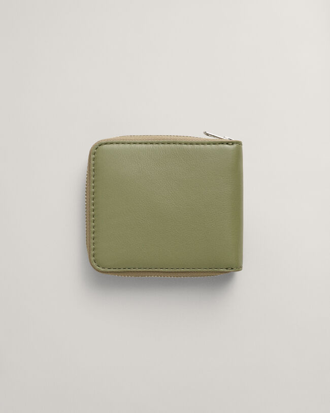 Læderpung med lynlås