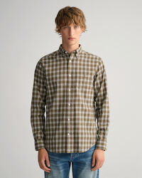 Regular fit ternet flannelskjorte