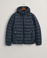 Let dunjakke med hætte