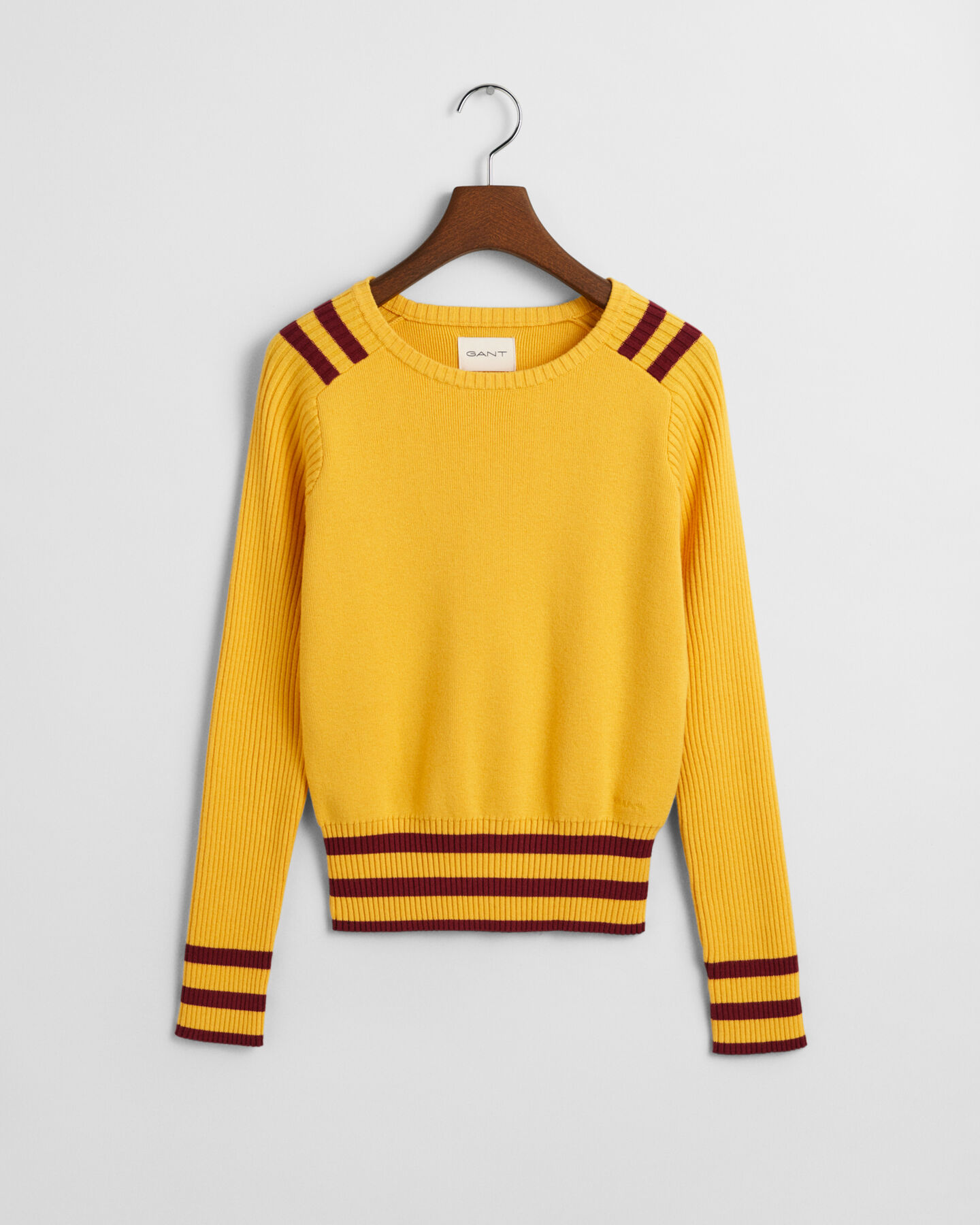 Crewneck sweater med detaljer i kontrastfarver