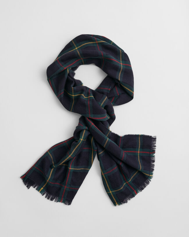 Ternet foulard tørklæde i merinould