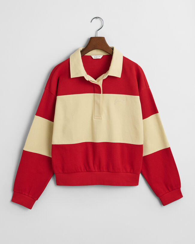 Piqué Rugger med struktur og farveblokke