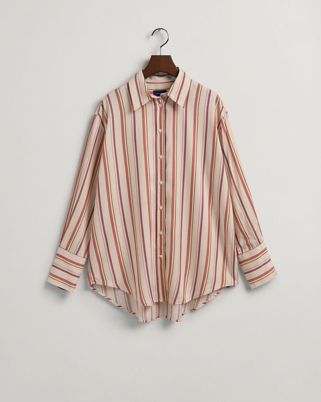 Relaxed fit flerstribet skjorte