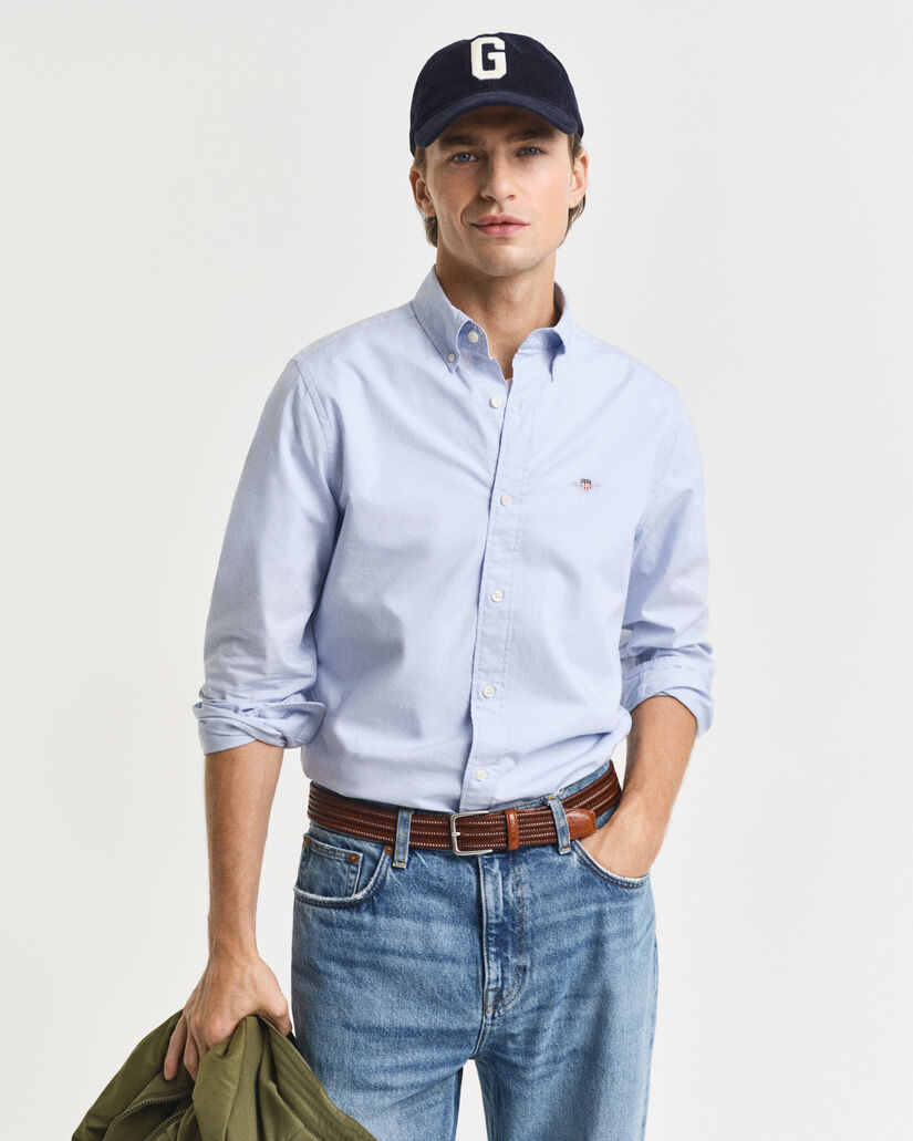 Slim fit klassisk poplin-skjorte