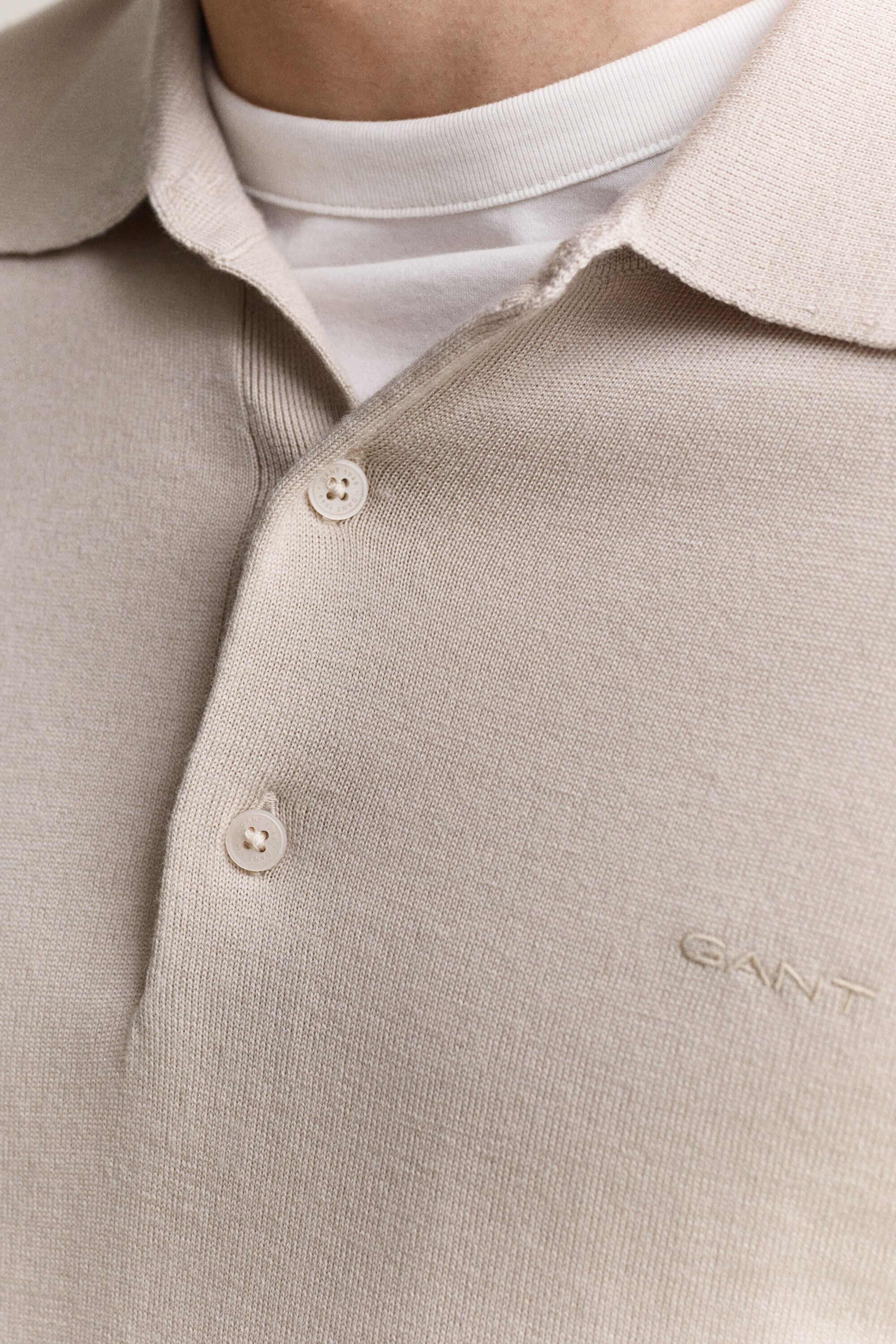 Polosweater af ekstra fin merinould