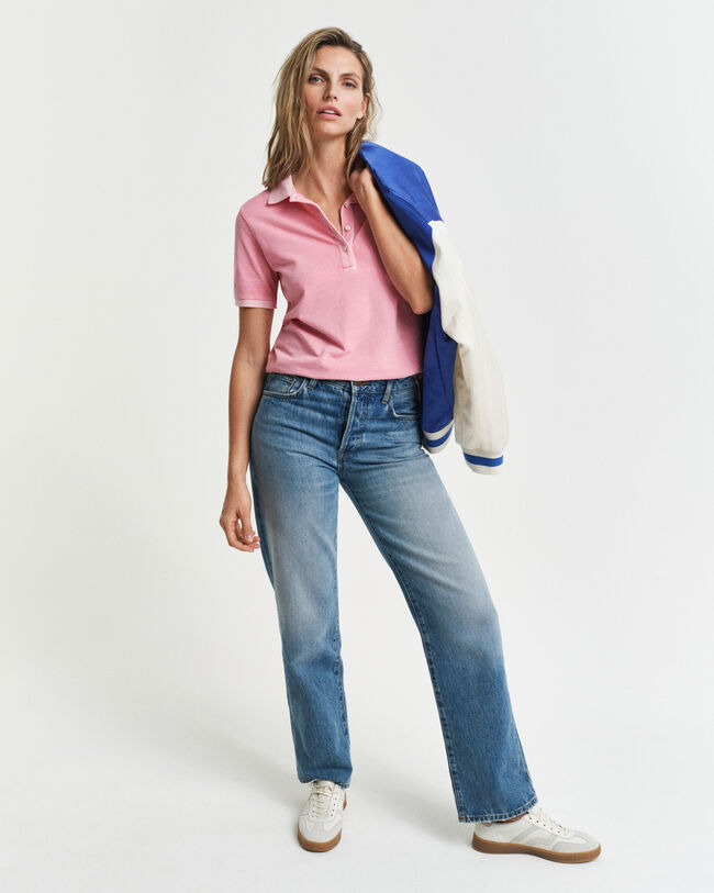 Sunfaded piqu&eacute; poloskjorte