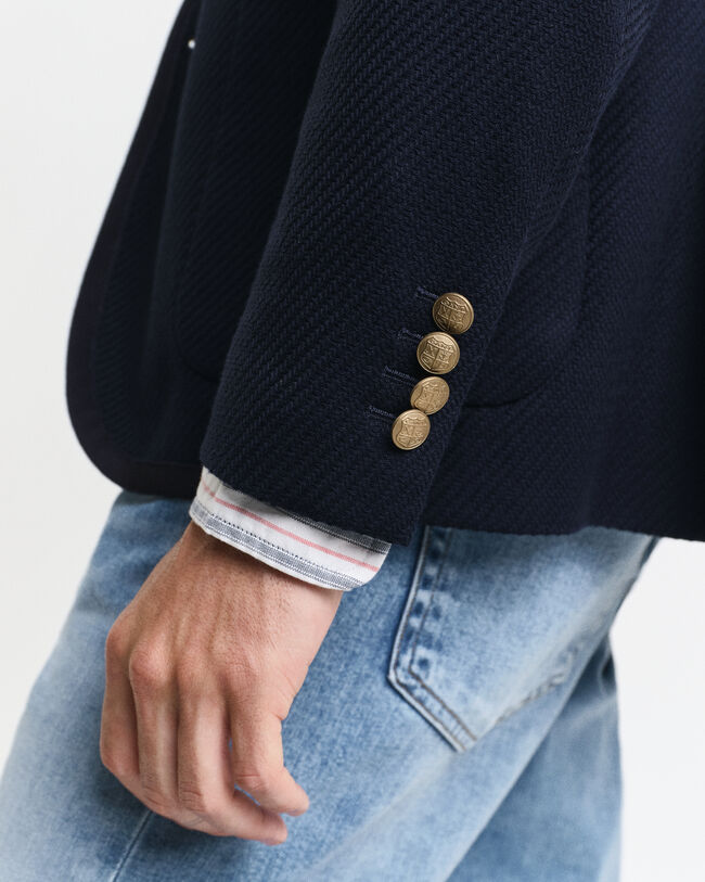 Slim Fit Club Blazer i bomuld/uld