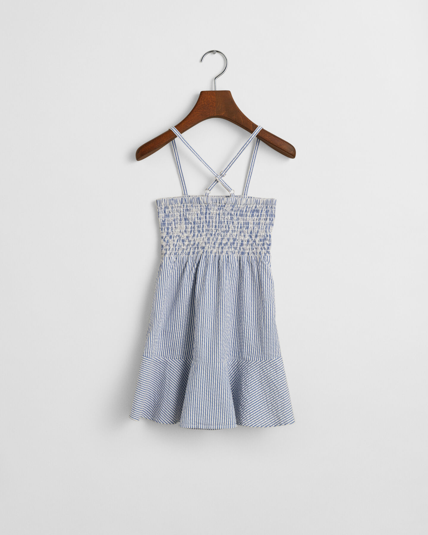 Girls stribet seersucker kjole