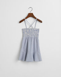 Girls stribet seersucker kjole