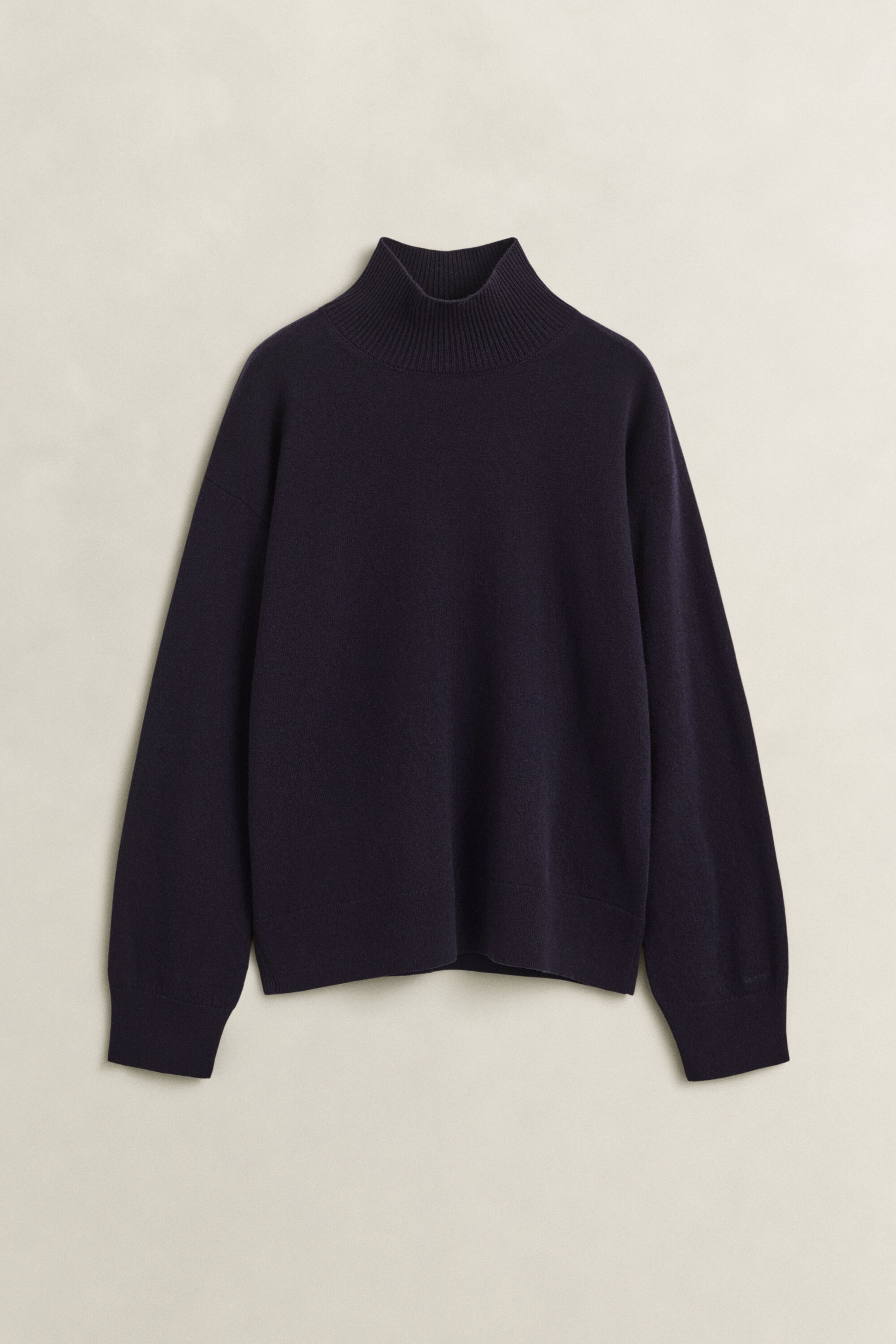 Sweater med mock-neck i luksuriøs lammeuld