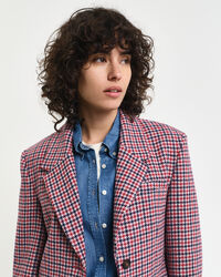 Regular fit houndstooth blazer