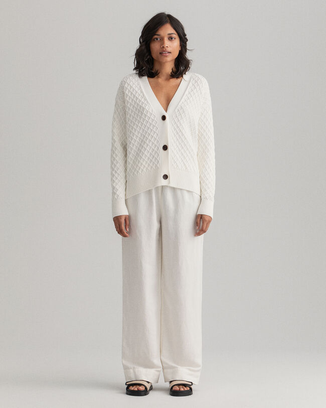 Pull-on-bukser i hør- og viskoseblanding