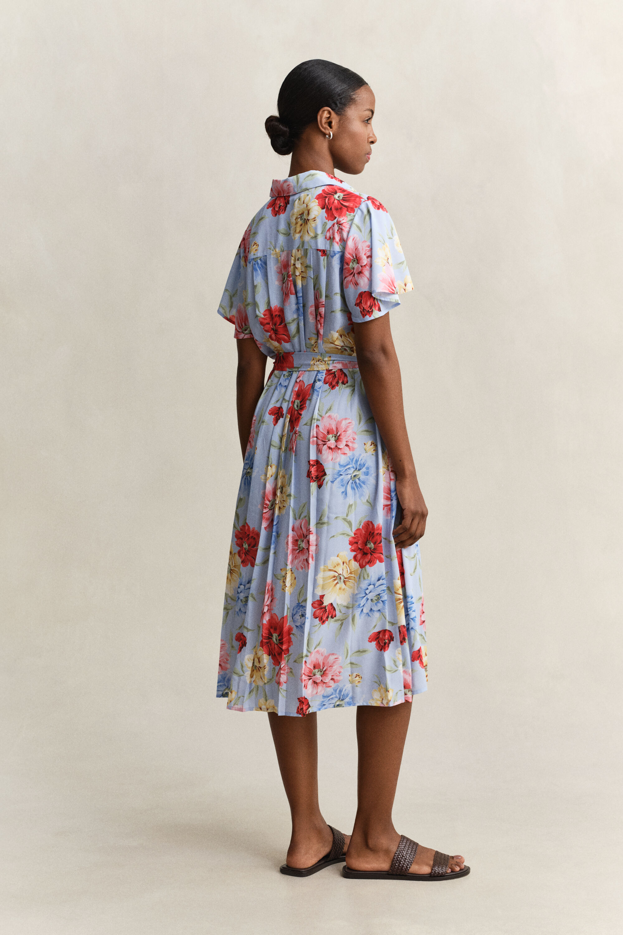 Blomstret skjortekjole