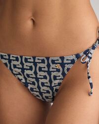 G Patterned Tie Bikini Bottoms