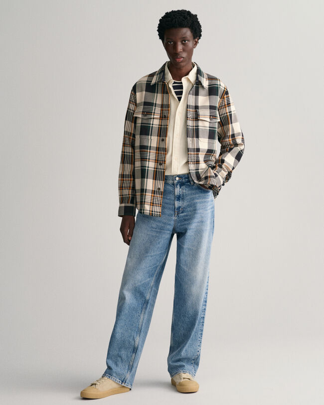 Ternet overskjorte i tung twill