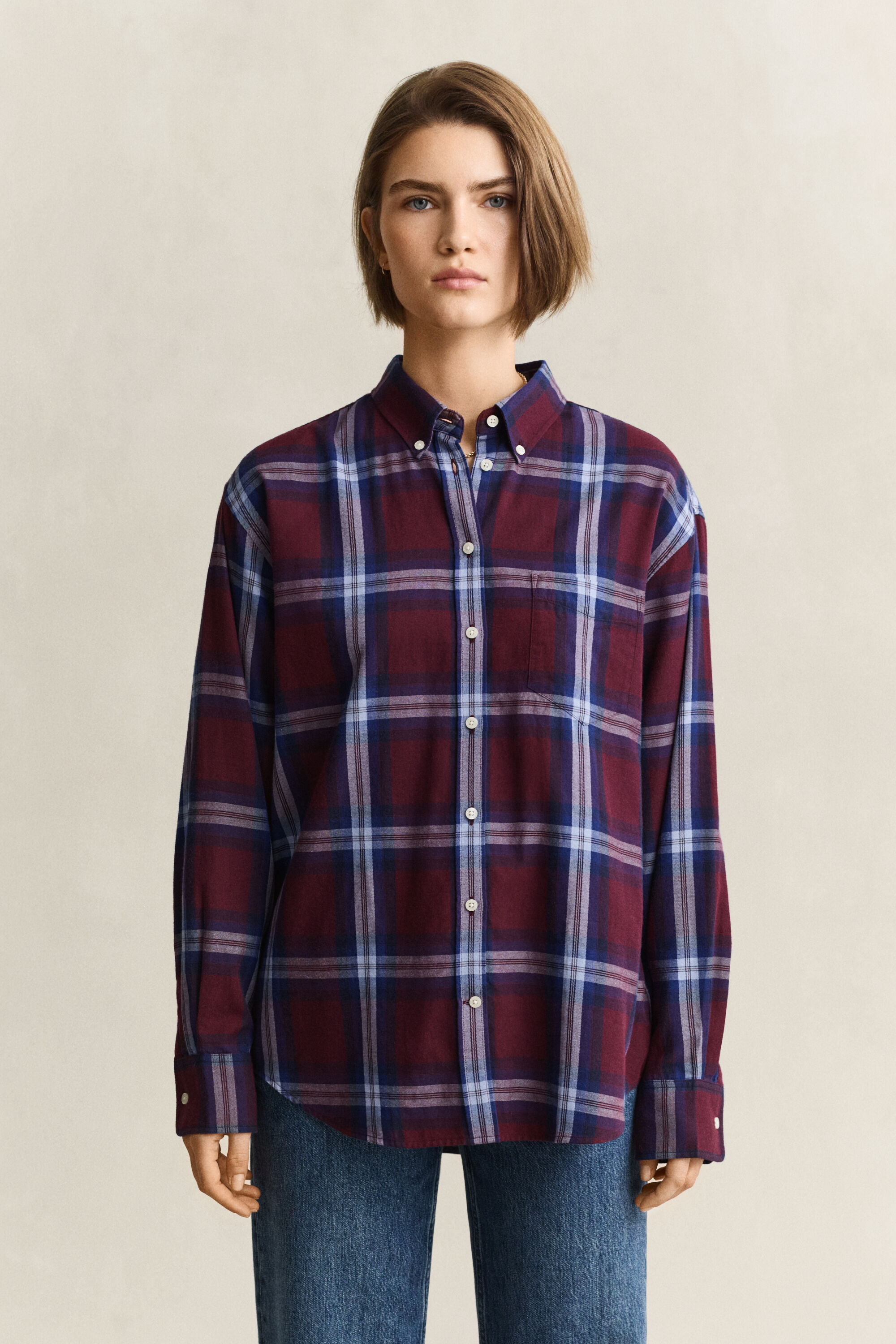 Relaxed flannelskjorte