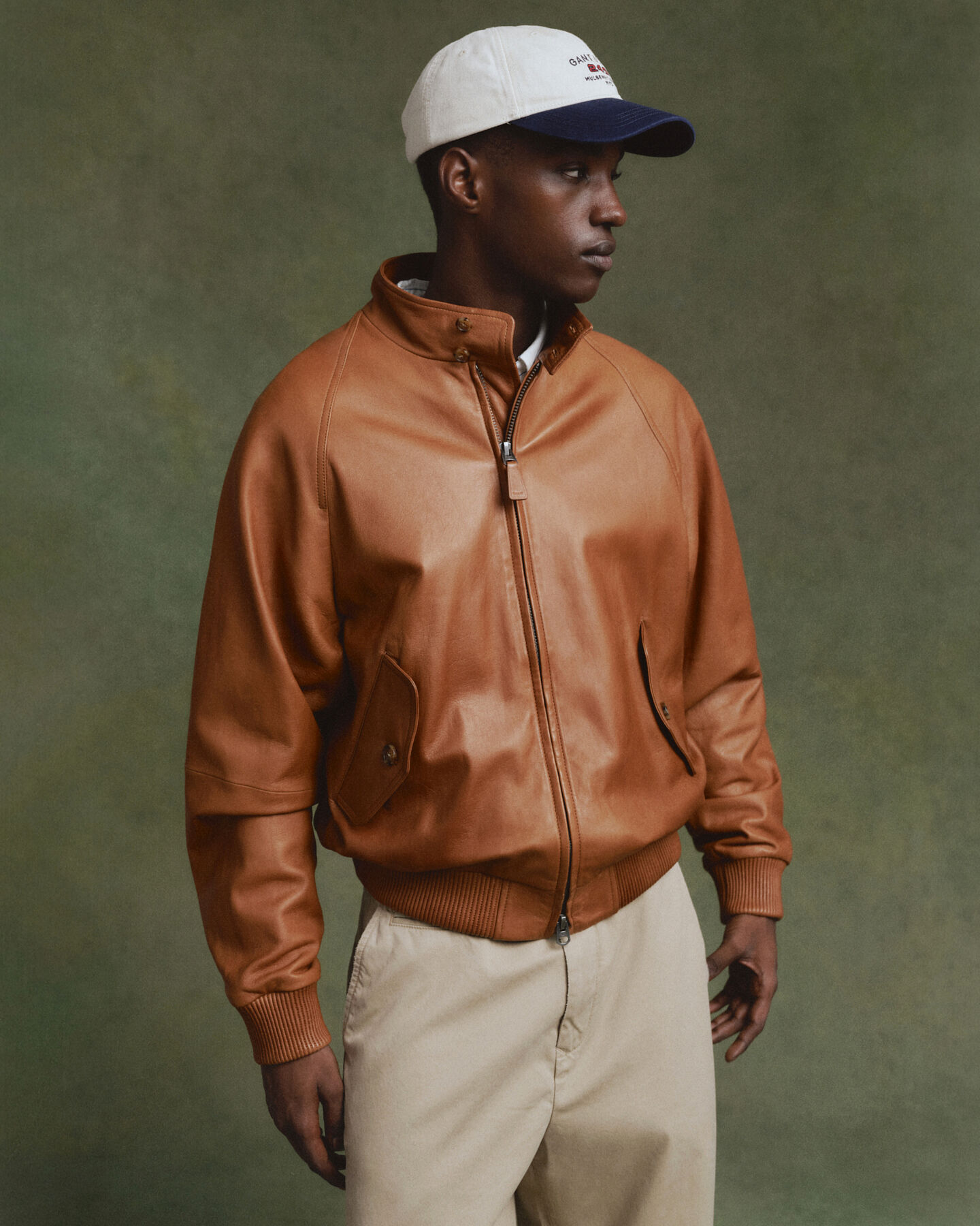 Harrington l&aelig;derjakke