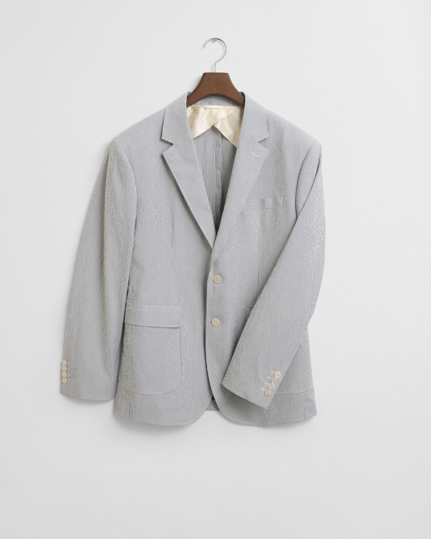 Slim fit seersucker jakkesæt-jakke