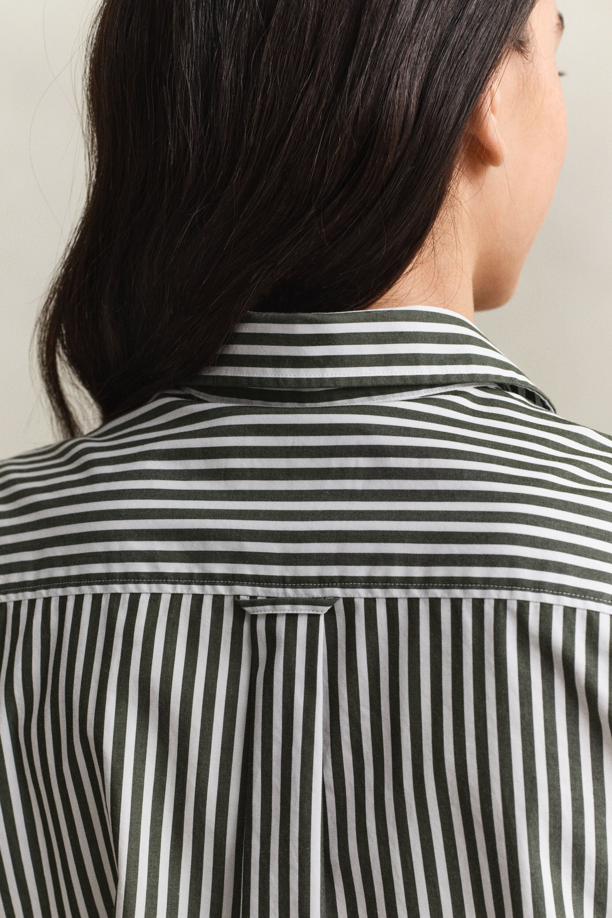 Regular fit stribet klassisk poplin-skjorte
