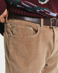 Regular fit jeans af jernbanefløjl