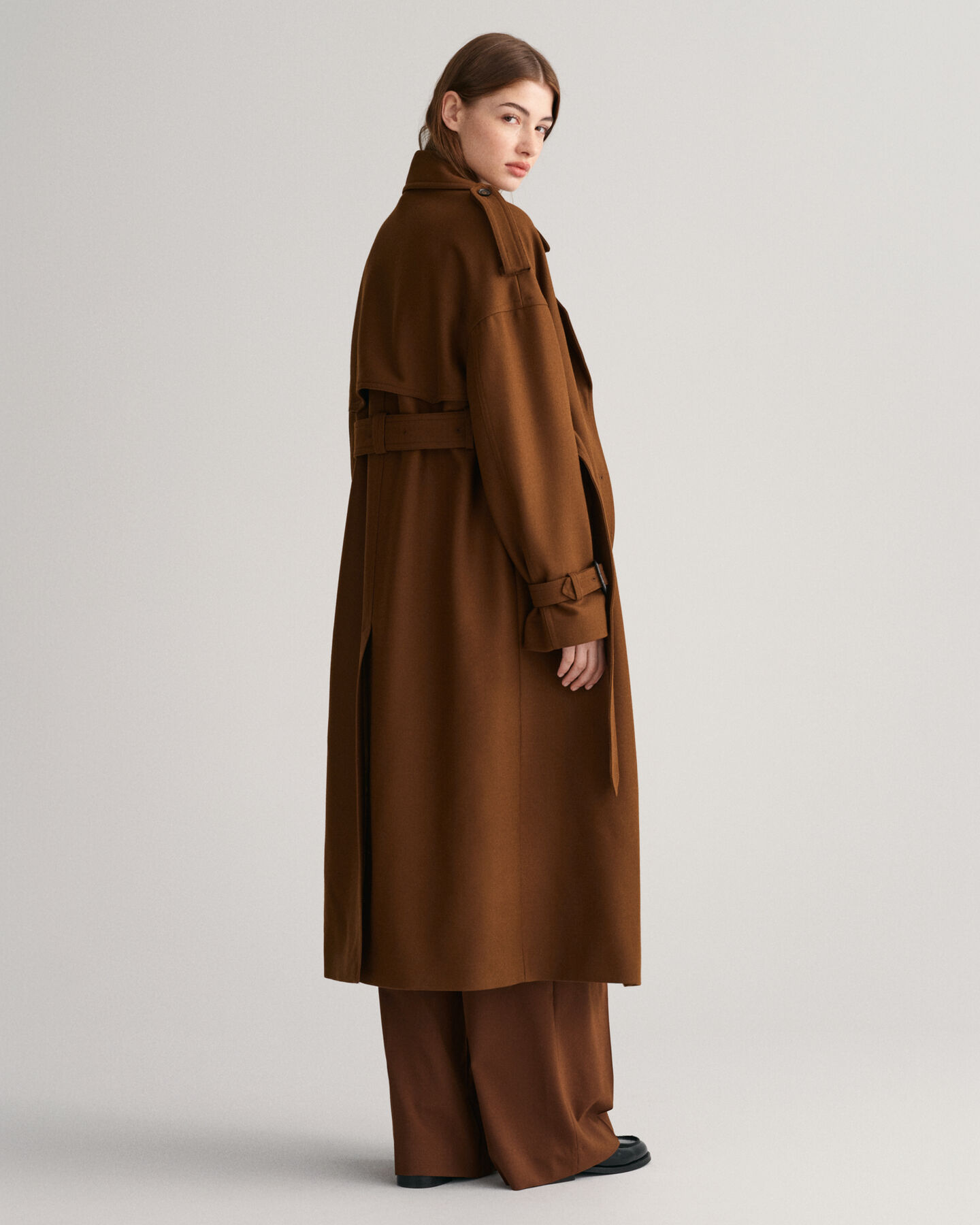 Trenchcoat i uldblanding