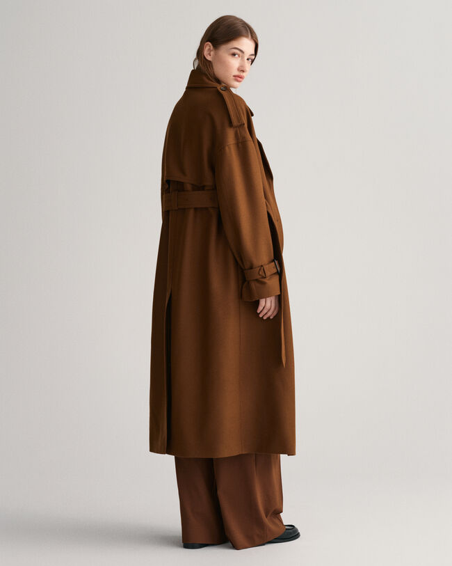 Trenchcoat i uldblanding