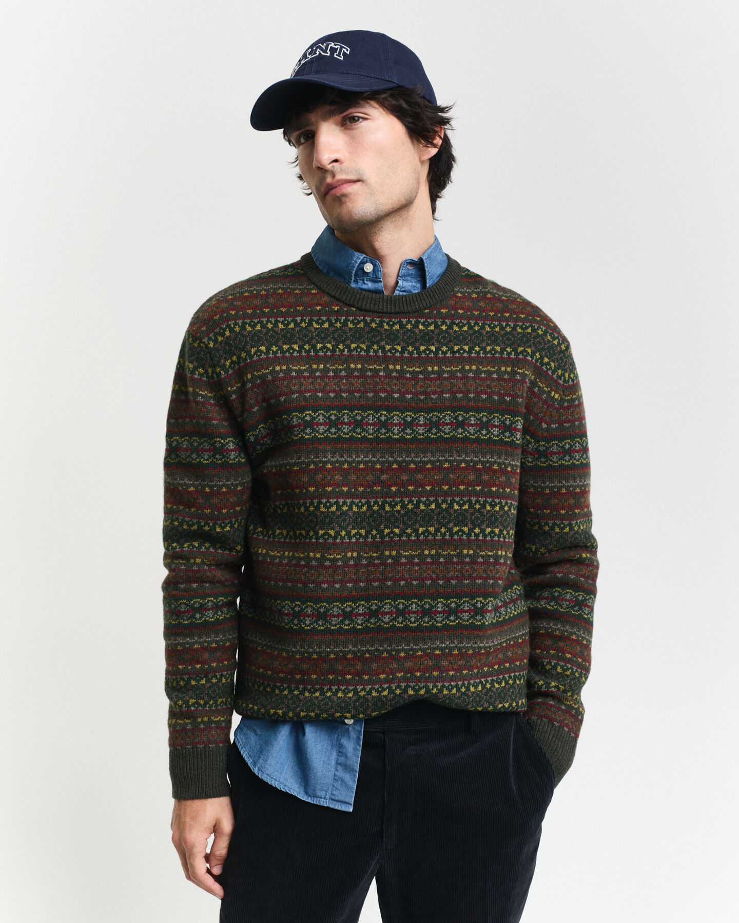 Fair Isle sweater med crewneck