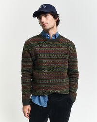Fair Isle sweater med crewneck