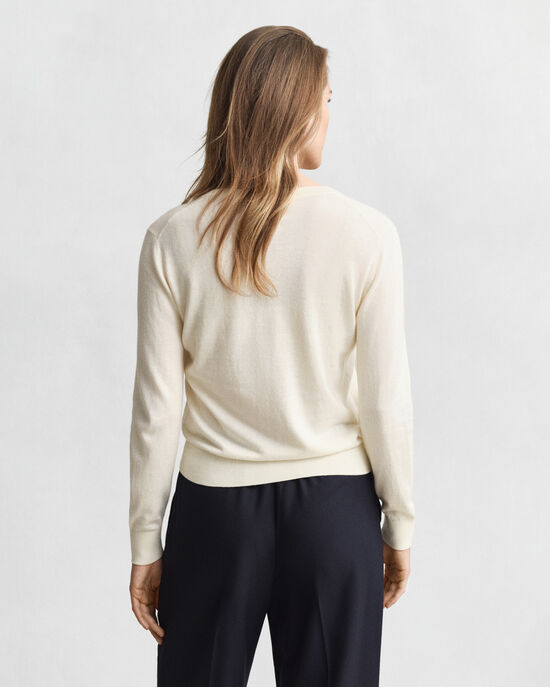 Let crewneck cardigan