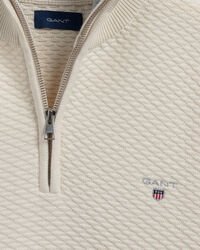 Triangle Texture sweater med halv lynlås