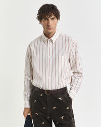 Relaxed fit Heritage Poplin skjorte med striber
