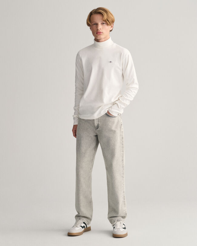 Teens Shield lang&aelig;rmet top med rullekrave