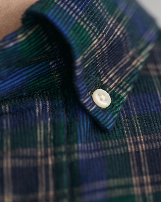 Regular fit ternet skjorte af jernbanefl&oslash;jl