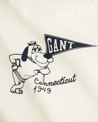 Baby langærmet skjorte med grafisk hundetryk