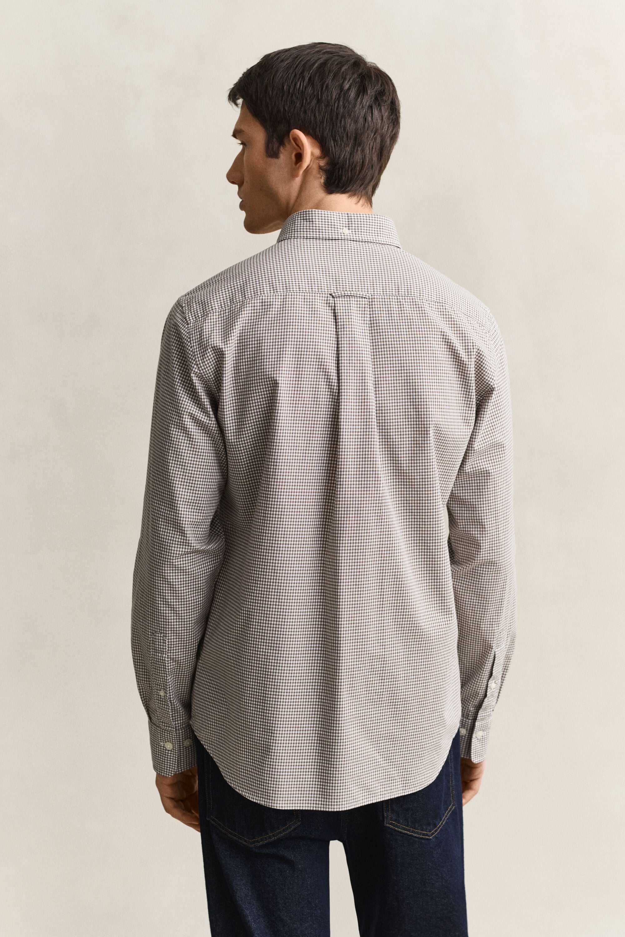 Gingham klassisk poplin-skjorte