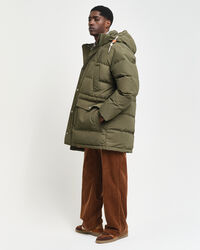 Tung dunjakke i mellemlængde