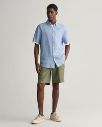 Regular fit houndstooth h&oslash;rskjorte med korte &aelig;rmer