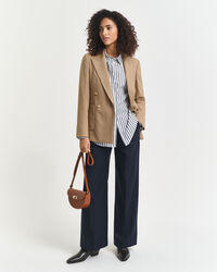 Relaxed fit klassisk stribet poplin-skjorte