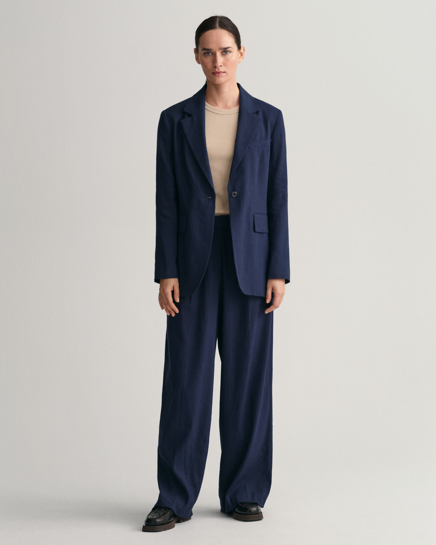 Bukser af strækhør med brede ben