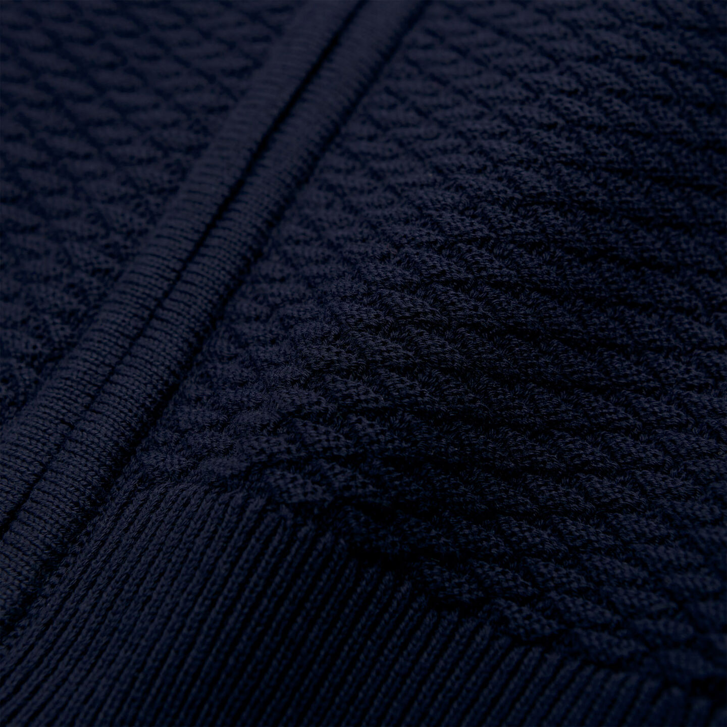 Triangle Texture sweater med lynlås