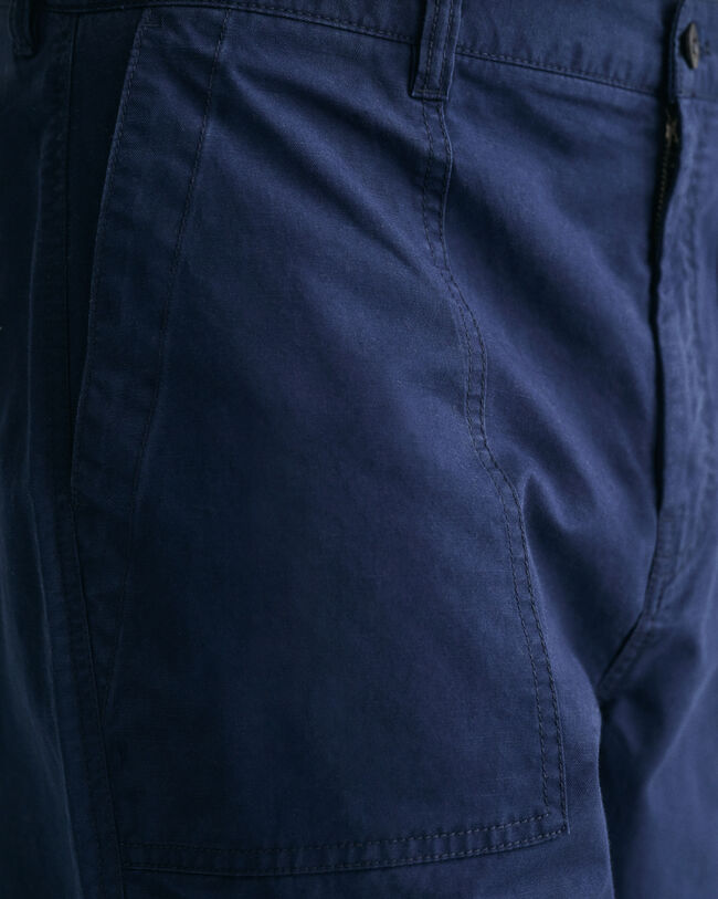 Regular fit shorts af bomuld og hør