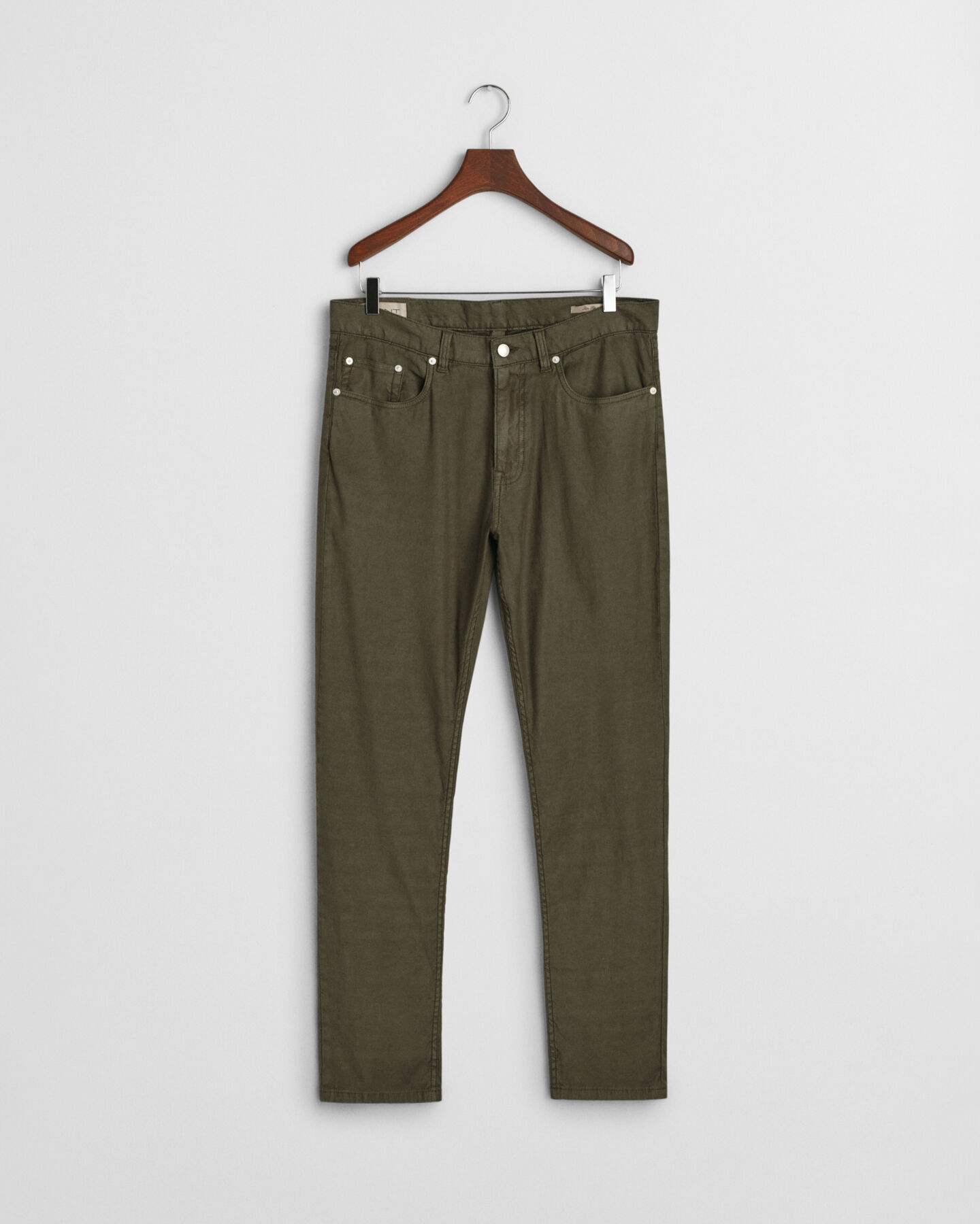 Slim fit jeans af bomuld og h&oslash;r