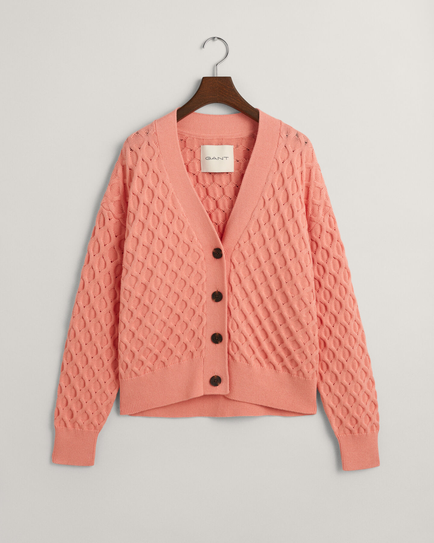 Tekstureret strikket cardigan