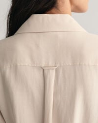 Skjortekjole med lommer og korte &aelig;rmer