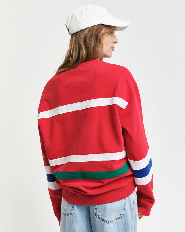 Panel sweatshirt med crewneck
