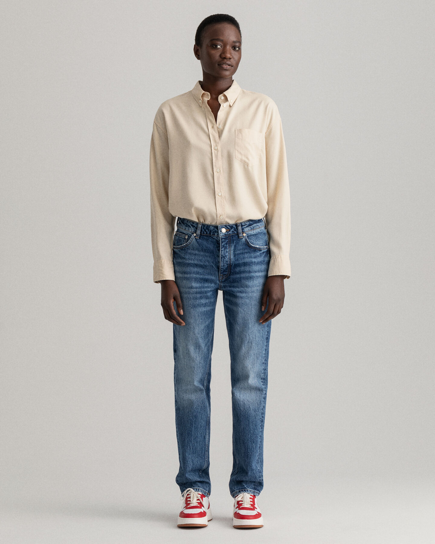 Hayle Regular fit jeans med gylp med knapper