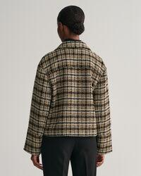 Ternet blazerjakke af tweed