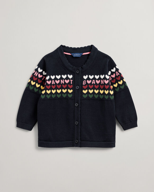 Baby Girl cardigan med hjertestrik