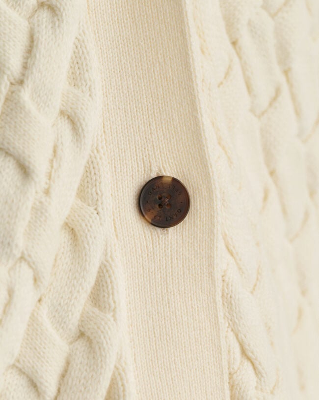 Tekstureret cardigan af bomuld